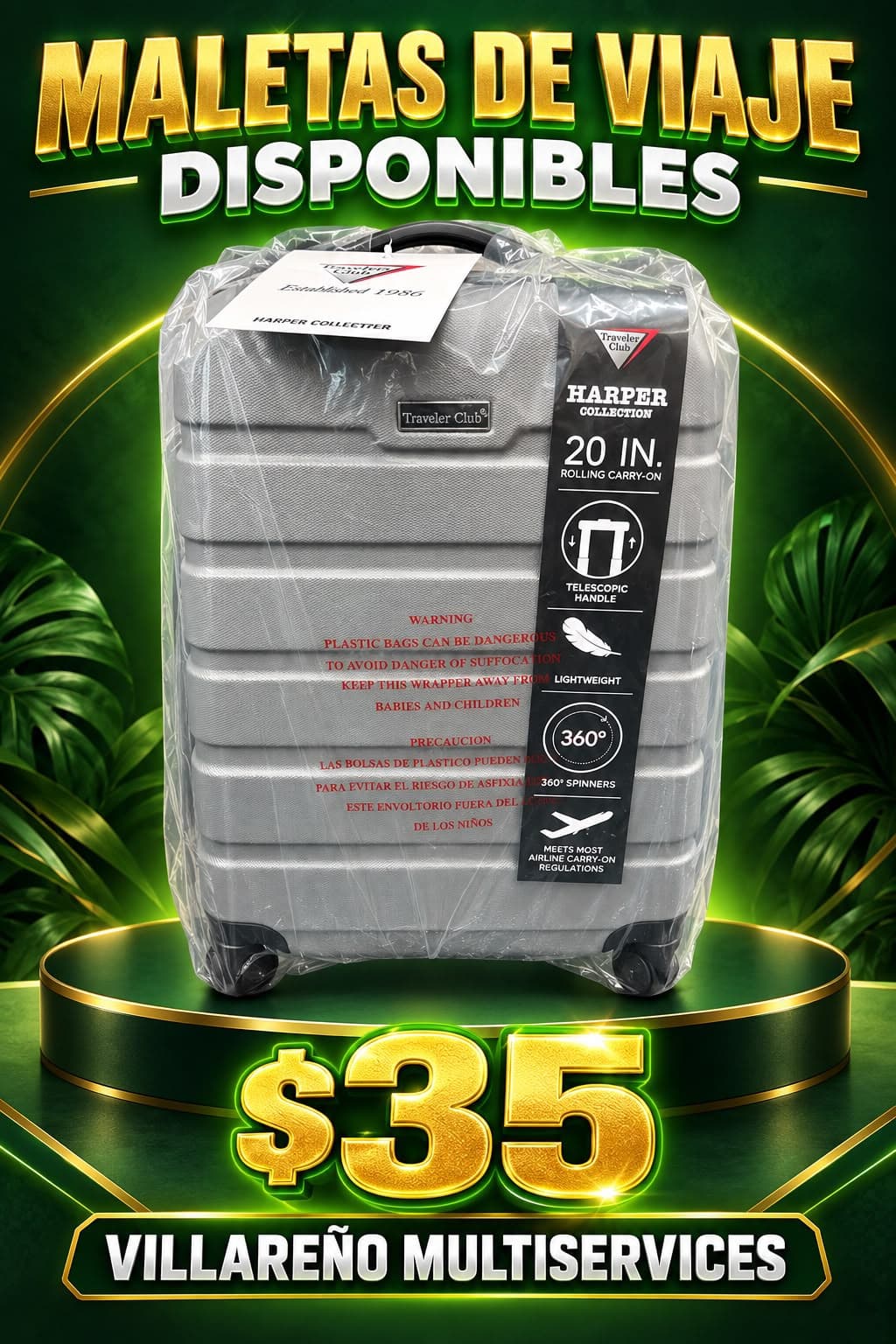 Maletas de viaje a $35